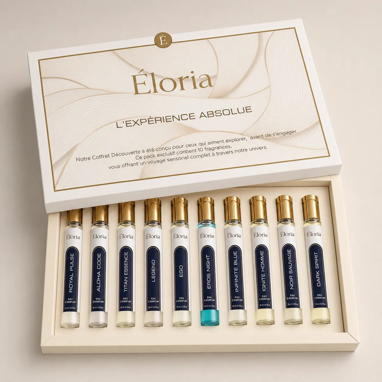 Coffret Éloria — 10 Parfums · L'Expérience Absolue men edition