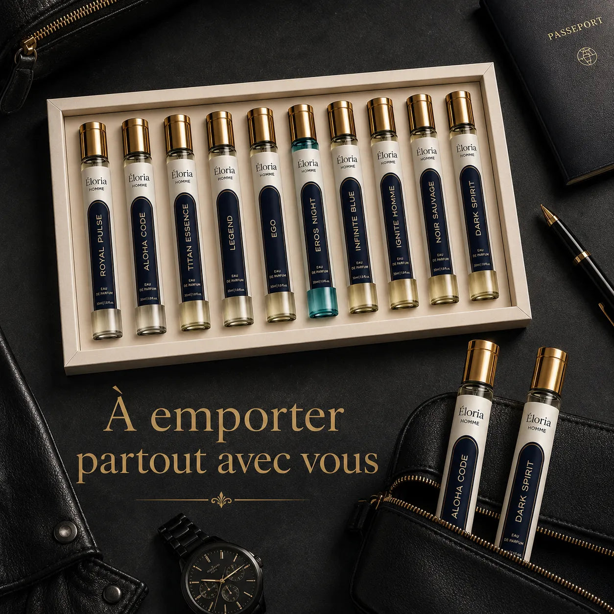 Coffret men Éloria — 10 Parfums · L'Expérience Absolue