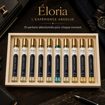 Coffret men Éloria — 10 Parfums · L'Expérience Absolue