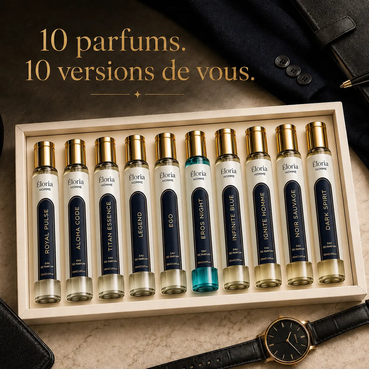 10 parfums pour le prix d'un seul.